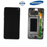 TOUCH SCREEN SCHERMO ORIGINALE SERVICE PACK PER SAMSUNG GALAXY S10 G973F NERO VETRO LCD DISPLAY CON FRAME GH82-18850A GH82-18835A