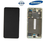 TOUCH SCREEN SCHERMO ORIGINALE SERVICE PACK PER SAMSUNG GALAXY S21 FE 5G G990B VERDE OLIVA CON FRAME VETRO LCD DISPLAY GH82-26414C 