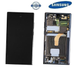 TOUCH SCREEN SCHERMO ORIGINALE SERVICE PACK PER SAMSUNG GALAXY S22 ULTRA S908B NERO CON FRAME VETRO LCD DISPLAY GH82-27488A GH82-27489A