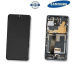 TOUCH SCREEN SCHERMO ORIGINALE SERVICE PACK PER SAMSUNG GALAXY S20 ULTRA G988B NERO CON FRAME VETRO LCD DISPLAY GH82-26033A GH82-26032A