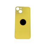 BACK COVER + ADESIVO FORO LARGO PER APPLE IPHONE 14 PLUS SCOCCA COPRIBATTERIA POSTERIORE GIALLO YELLOW 