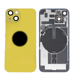 BACK COVER + PIASTRA METALLICA + VETRO CAMERA + ANTENNA NFC PER APPLE IPHONE 14 SCOCCA VETRO COPRIBATTERIA POSTERIORE YELLOW GIALLO