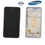 TOUCH SCREEN SCHERMO ORIGINALE SERVICE PACK PER SAMSUNG GALAXY A54 5G A546B VIOLA CON FRAME VETRO LCD DISPLAY GH82-31232D GH82-31233D 