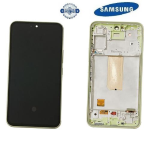 TOUCH SCREEN SCHERMO ORIGINALE SERVICE PACK PER SAMSUNG GALAXY A54 5G A546B VERDE / LIME CON FRAME VETRO LCD DISPLAY GH82-31231C / GH82-31232C / GH82-31233C