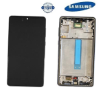 TOUCH SCREEN SCHERMO ORIGINALE SERVICE PACK PER SAMSUNG GALAXY A73 A736B NERO CON FRAME VETRO LCD DISPLAY GH82-28884A GH82-28686A