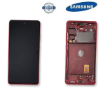 TOUCH SCREEN SCHERMO ORIGINALE SERVICE PACK PER SAMSUNG GALAXY S20 FE 4G G780 / S20 FE 5G G781 CLOUD RED ROSSO CON FRAME VETRO LCD DISPLAY GH82-24219E GH82-24220E GH82-31329E