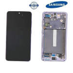 TOUCH SCREEN SCHERMO ORIGINALE SERVICE PACK PER SAMSUNG GALAXY S21 FE 5G G990B VIOLA LAVANDA CON FRAME VETRO LCD DISPLAY GH82-26414D / GH82-26420D/ GH82-26590D