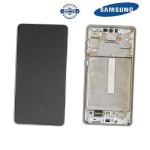 TOUCH SCREEN SCHERMO ORIGINALE SERVICE PACK PER SAMSUNG GALAXY A73 A736B BIANCO WHITE CON FRAME VETRO LCD DISPLAY GH82-28686B GH82-28884B