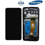 TOUCH SCREEN SCHERMO ORIGINALE SERVICE PACK PER SAMSUNG GALAXY A14 4G 2023 A145P A145R VETRO LCD DISPLAY CON FRAME NERO GH81-23540A 