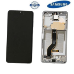 TOUCH SCREEN SCHERMO ORIGINALE SERVICE PACK PER SAMSUNG GALAXY S20 PLUS G985F G986B GRIGIO VETRO LCD DISPLAY CON FRAME GH82-31441E GH82-31442E GH82-31445E