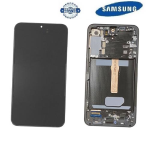 TOUCH SCREEN SCHERMO ORIGINALE SERVICE PACK PER SAMSUNG GALAXY S22 PLUS S906B GRAPHITE CON FRAME VETRO LCD DISPLAY GH82-27500E GH82-27501E