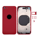 SCOCCA COMPLETA CON TELAIO POSTERIORE BACK COVER COPRIBATTERIA PER APPLE IPHONE SE 2020 ROSSO RED 