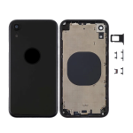 SCOCCA COMPLETA CON TELAIO POSTERIORE BACK COVER COPRIBATTERIA PER APPLE IPHONE XR NERO BLACK