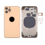 SCOCCA COMPLETA CON TELAIO POSTERIORE BACK COVER COPRIBATTERIA PER APPLE IPHONE 11 PRO MAX ORO GOLD