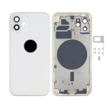 SCOCCA COMPLETA CON TELAIO POSTERIORE BACK COVER COPRIBATTERIA PER APPLE IPHONE 12 BIANCO WHITE