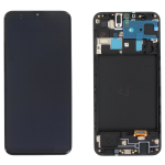 TOUCH SCREEN SCHERMO PER SAMSUNG GALAXY A20 A205F / M10S M107F VETRO LCD DISPLAY CON FRAME NERO