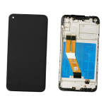 TOUCH SCREEN SCHERMO PER SAMSUNG GALAXY M11 M115F VETRO LCD DISPLAY NERO CON FRAME 