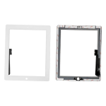 VETRO TOUCH SCREEN SCHERMO BIANCO COMPLETO PER IPAD 3 / 4 A1416 / A1430 / A1403 / A1458 / A1459 / A1460 (NO TASTO HOME)