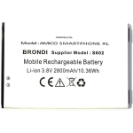 BATTERIA PER BRONDI AMICO SMARTPHONE XL S602 2800mAh PRODUZIONE 2023