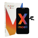 DISPLAY LCD iTruColor INCELL PER APPLE IPHONE X TOUCH SCREEN VETRO SCHERMO FRAME NERO (V SERIES FLY)