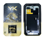 DISPLAY LCD YK HARD OLED PER APPLE IPHONE 14 PRO MAX TOUCH SCREEN VETRO SCHERMO FRAME NERO (IC Intercambiabile)