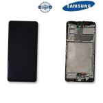 TOUCH SCREEN SCHERMO ORIGINALE SERVICE PACK CON FRAME PER SAMSUNG GALAXY A42 5G A426B NERO CON FRAME VETRO LCD DISPLAY GH82-24375A GH82-24376A