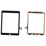 VETRO TOUCH SCREEN SCHERMO NERO COMPLETO PER IPAD 5A GEN. A1822 / A1823 (NO TASTO HOME)