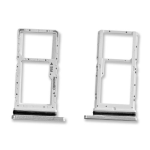 CARRELLO PORTA LETTORE SIM TRAY MICRO SD CARD READER PER SAMSUNG TAB A7 LTE WIFI T500 T505 BIANCO SILVER WHITE