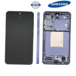 TOUCH SCREEN SCHERMO ORIGINALE SERVICE PACK PER SAMSUNG GALAXY S24 5G S921B VIOLA / COBALT VIOLET CON FRAME VETRO LCD DISPLAY GH82-33287C