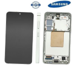 TOUCH SCREEN SCHERMO ORIGINALE SERVICE PACK PER SAMSUNG GALAXY S24 5G S921B VERDE CON FRAME VETRO LCD DISPLAY GH82-33287E