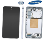 TOUCH SCREEN SCHERMO ORIGINALE SERVICE PACK PER SAMSUNG GALAXY S24 5G S921B BLU / SAPPHIRE BLUE CON FRAME VETRO LCD DISPLAY GH82-33287F