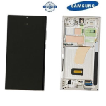 TOUCH SCREEN SCHERMO ORIGINALE SERVICE PACK PER SAMSUNG GALAXY S23 ULTRA 5G S918B SKY BLU / LIME CON FRAME VETRO LCD DISPLAY GH82-30465G GH82-30466G