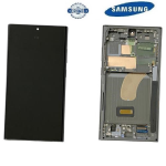 TOUCH SCREEN SCHERMO ORIGINALE SERVICE PACK PER SAMSUNG GALAXY S23 ULTRA 5G S918B VERDE / GREEN CON FRAME VETRO LCD DISPLAY GH82-30465C GH82-30466C