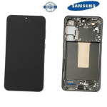 TOUCH SCREEN SCHERMO ORIGINALE SERVICE PACK PER SAMSUNG GALAXY S23 PLUS 5G S916B NERO / PHANTOM BLACK CON FRAME VETRO LCD DISPLAY GH82-30476A GH82-30477A GH82-31123A