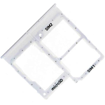 CARRELLO PORTA LETTORE DUAL SIM MICRO SD CARD READER PER SAMSUNG A20E A202F WHITE BIANCO