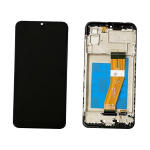 TOUCH SCREEN SCHERMO PER SAMSUNG GALAXY A03 A035G (EU VERSION) NERO VETRO LCD DISPLAY CON FRAME