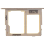 CARRELLO PORTA LETTORE DUAL SIM MICRO SD CARD READER PER SAMSUNG A6 A600F/DS GOLD ORO