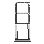 CARRELLO PORTA LETTORE SIM + MICRO SD CARD READER PER XIAOMI REDMI 10C NERO BLACK