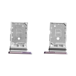 CARRELLO PORTA LETTORE DUAL SIM MICRO SD CARD READER SAMSUNG PER G990B S21 FE VIOLA PURPLE VIOLET