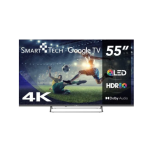 SMART TECH SMART TV 55 POLLICI 4K ULTRA HD DISPLAY QLED SISTEMA GOOGLE TV DOLBY AUDIO HDR10 CLASSE E COLORE GRIGIO - 55QG02V