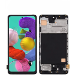 TOUCH SCREEN SCHERMO OLED PER SAMSUNG GALAXY A51 SM-A515F A515 DISPLAY LCD CON FRAME NERO (FULL SIZE)