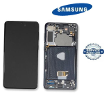 TOUCH SCREEN SCHERMO ORIGINALE SERVICE PACK PER SAMSUNG GALAXY S21 PLUS G996B NERO VETRO LCD DISPLAY CON FRAME GH82-27268A GH82-27267A GH82-27272A